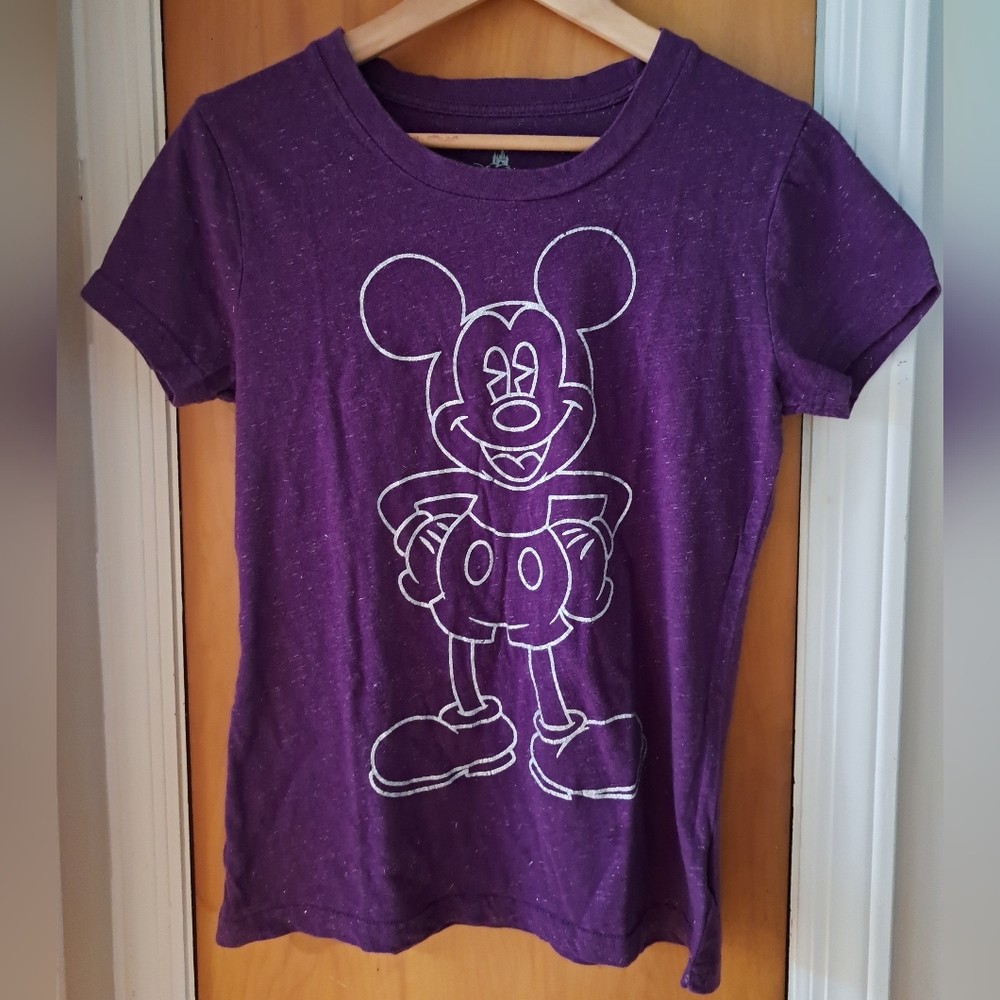 Disney Purple Mickey Mouse Short Sleeve Tee